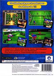 Box back cover for Bomberman Hardball on the Sony Playstation 2.