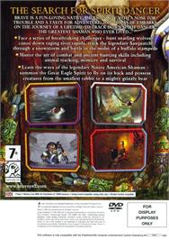 Box back cover for Brave - The Search For Spirit Dancer on the Sony Playstation 2.