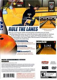 Box back cover for Brunswick Pro Bowling on the Sony Playstation 2.
