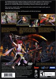 Box back cover for Bujingai - Swordmaster on the Sony Playstation 2.