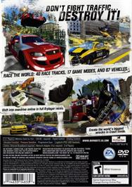 Box back cover for Burnout 3 - Takedown on the Sony Playstation 2.