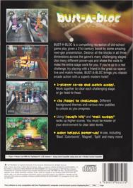 Box back cover for Bust-a-bloc on the Sony Playstation 2.