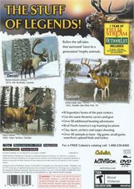Box back cover for Cabela's Legendary Adventures on the Sony Playstation 2.