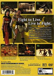 Box back cover for Colosseum - Road To Freedom on the Sony Playstation 2.