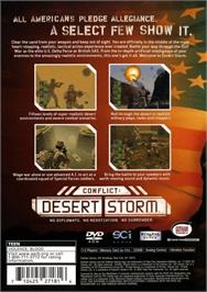 Box back cover for Conflict - Desert Storm on the Sony Playstation 2.