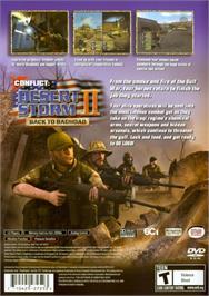 Box back cover for Conflict - Desert Storm 2 on the Sony Playstation 2.