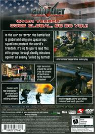 Box back cover for Conflict - Global Storm on the Sony Playstation 2.