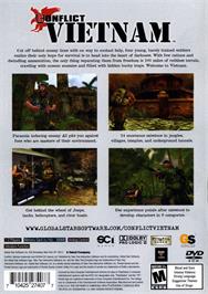 Box back cover for Conflict - Vietnam on the Sony Playstation 2.