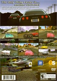 Box back cover for Corvette on the Sony Playstation 2.