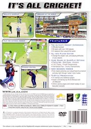 Box back cover for Cricket 2004 on the Sony Playstation 2.