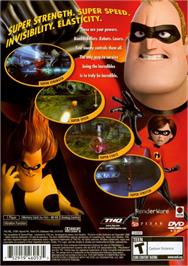 Box back cover for Disney Pixar The Incredibles on the Sony Playstation 2.