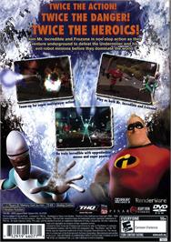 Box back cover for Disney Pixar The Incredibles - Rise Of The Underminer on the Sony Playstation 2.