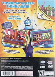 Box back cover for Disney Th!nk Fast on the Sony Playstation 2.