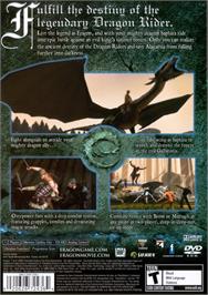 Box back cover for Eragon on the Sony Playstation 2.