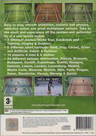 Box back cover for European Tennis Pro on the Sony Playstation 2.