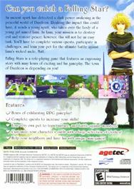 Box back cover for Falling Stars on the Sony Playstation 2.