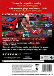 Box back cover for Ferrari Challenge - Trofeo Pirelli on the Sony Playstation 2.