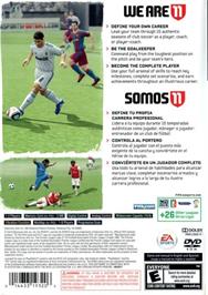 Box back cover for Fifa 11 on the Sony Playstation 2.