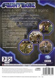 Box back cover for Fightbox on the Sony Playstation 2.