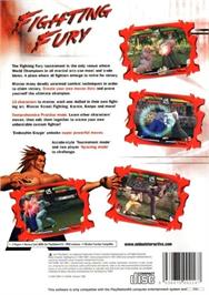 Box back cover for Fighting Fury on the Sony Playstation 2.