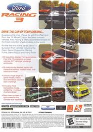 Box back cover for Ford Racing 3 on the Sony Playstation 2.