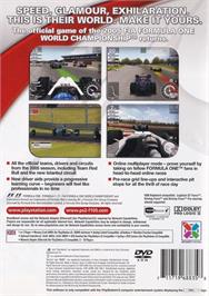 Box back cover for Formula One 05 on the Sony Playstation 2.