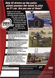 Box back cover for Formula One 2001 on the Sony Playstation 2.