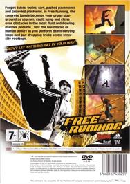 Box back cover for Free Running on the Sony Playstation 2.