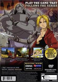 Box back cover for Fullmetal Alchemist 2 - Curse Of The Crimson Elixir on the Sony Playstation 2.