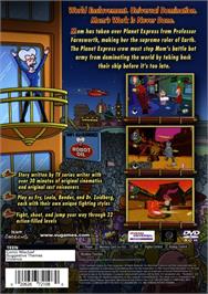 Box back cover for Futurama on the Sony Playstation 2.