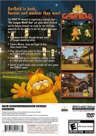 Box back cover for Garfield Lasagna World Tour on the Sony Playstation 2.