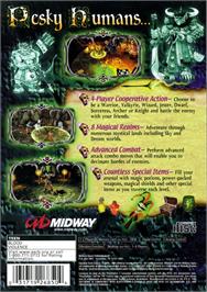 Box back cover for Gauntlet - Dark Legacy on the Sony Playstation 2.