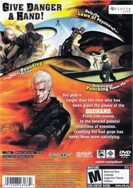 Box back cover for God Hand on the Sony Playstation 2.