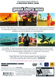 Box back cover for Grand Theft Auto - Vice City Stories on the Sony Playstation 2.