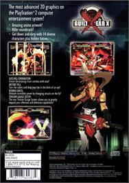 Box back cover for Guilty Gear X on the Sony Playstation 2.