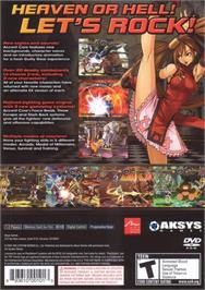 Box back cover for Guilty Gear Xx Accent Core on the Sony Playstation 2.