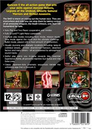 Box back cover for Guncom 2 on the Sony Playstation 2.