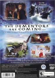 Box back cover for Harry Potter and the Prisoner of Azkaban on the Sony Playstation 2.