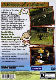 Box back cover for Harvest Moon - A Wonderful Life Special Edition on the Sony Playstation 2.