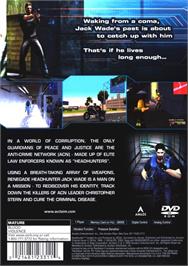 Box back cover for Headhunter on the Sony Playstation 2.