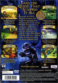 Box back cover for Hobbit ,The on the Sony Playstation 2.
