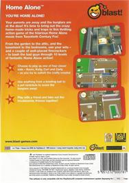 Box back cover for Home Alone on the Sony Playstation 2.
