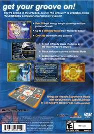 Box back cover for In The Groove on the Sony Playstation 2.