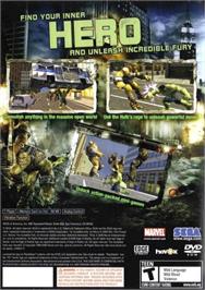 Box back cover for Incredible Hulk, The on the Sony Playstation 2.