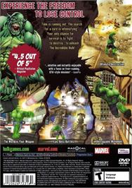 Box back cover for Incredible Hulk - Ultimate Destruction, The on the Sony Playstation 2.