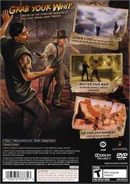 Box back cover for Indiana Jones And The Staff Of Kings on the Sony Playstation 2.