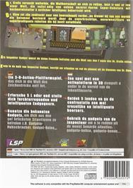 Box back cover for Inspector Gadget - Mad Robots Invasion on the Sony Playstation 2.