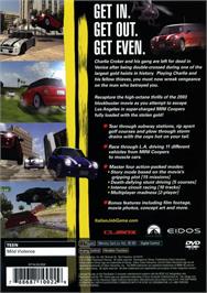Box back cover for Italian Job, The on the Sony Playstation 2.