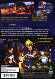 Box back cover for Jak And Daxter - The Precursor Legacy on the Sony Playstation 2.
