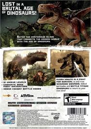 Box back cover for Jurassic - The Hunted on the Sony Playstation 2.